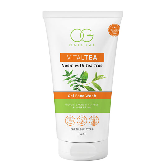 OG BEAUTY Natural Vitaltea Neem With Tea Tree Gel Face Wash 150 ML