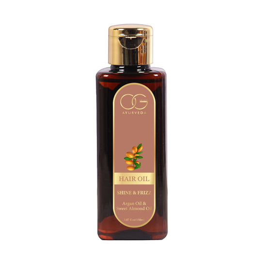 OG BEAUTY Ayurveda Shine & Frizz Control Hair Oil 150ml | Blended with Natural Ingredients | Nourishes & Controls Frizz