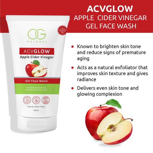  ACVGLOW Apple Cider Vinegar Gel Face Wash