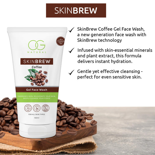 OG BEAUTY Natural Skinbrew Coffee Gel Face Wash 150 ML