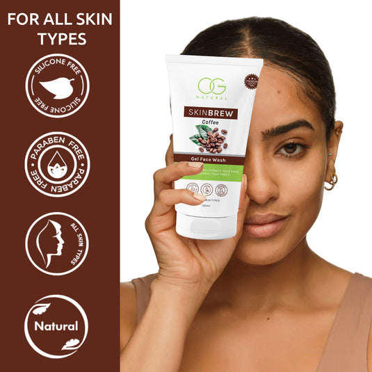 OG BEAUTY Natural Skinbrew Coffee Gel Face Wash 150 ML