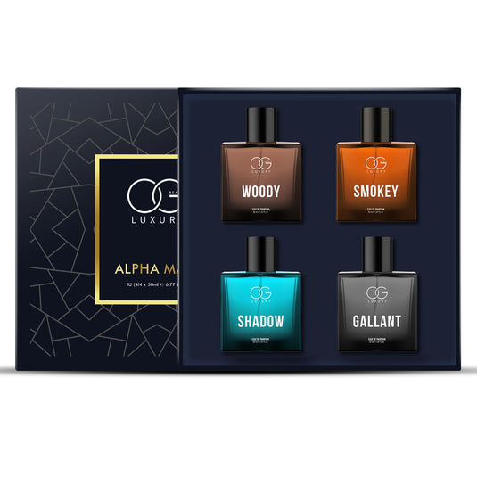 OG BEAUTY Luxury Alpha Male Perfume Combo Set: Sophisticated Long-Lasting Scents, 4x50 ML EDPs