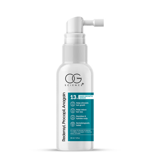 OG BEAUTY SCIENCE+ Hair Growth Serum, 5% Capixyl, 3% Procapil, 2% Redensyl, Biotin & Caffeine, Reduces Hair Fall, 30ml