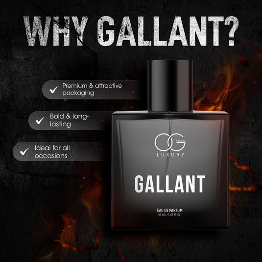 OG BEAUTY LUXURY Gallant Eau de Parfum 50ml | Fresh Citrus & Musk | Long-Lasting Men's Perfume | Luxury Gift Idea