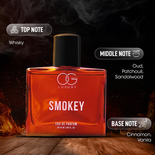 OG BEAUTY LUXURY Smokey Eau de Parfum 50ml | Bold Whisky & Sandalwood | Long-Lasting Men's Fragrance