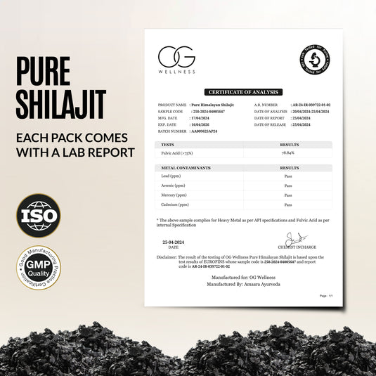 OG Wellness Pure Himalayan Shilajit | Guaranteed 75% Fulvic Acid - 20G