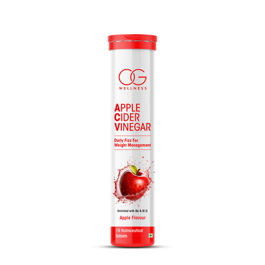 OG Wellness Apple Cider Vinegar Effervescent Tablets for Weight Loss - Red Apple Flavor