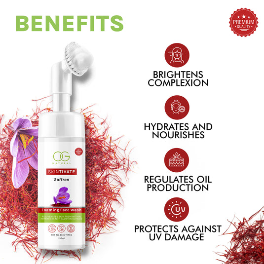 Benefits of saffron foaming face wash