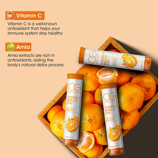 OG Wellness Vitamin C, Amla & Zinc Effervescent Tablets