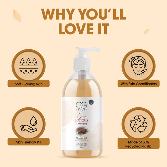 OG BEAUTY Cocoa Licious Detoxifying Shower Gel 300ml